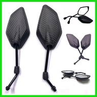 ◸ RUSI PASSION Motorcycle Side Mirror dahon type Carbon & long stem standard size accessories