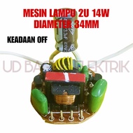 PCB MESIN LAMPU 2U 14W DIAMETER 34MM KEADAAN OFF