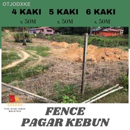 [readystock]₪Pagar Lembu Cyclone Fence Pagar Kambing Pagar Kebun 50meter Galvanised Quality Five Star Fence Malaysia Fiv