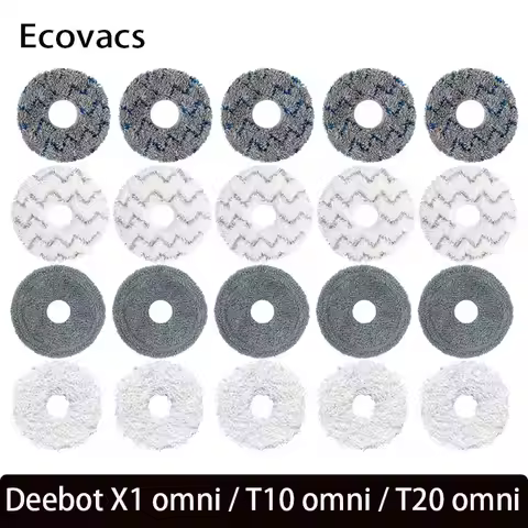 Mop Rag Parts For Ecovacs Deebot T20 OMNI/ X1 OMNI T10 TURBO Vacuum Cleaner Washable Mop Rags Mop Cl