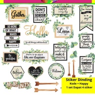 WALLSTICKER 1 SET BESAR WALL STIKER STICKER HIASAN DINDING KATA KATA TULISAN MUTIARA MOTIVASI ARAH W