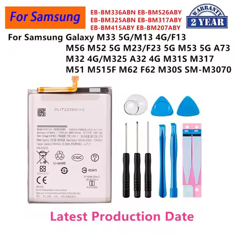 Brand New Battery EB-BM336ABN For Samsung Galaxy M33 5G M53 5G A73 F13 M13 M32 M325 A32 4G M31S M317