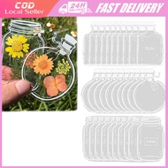 20Pcs Transparent Bookmark DIY Bookmark Aesthetic Custom Creative Dried Flower Bookmark Scrapbook Pe