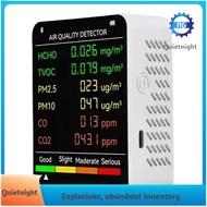 [quietnight.ph] 6 in 1 Multifunctional Air Quality Tester LCD Display Home Indoor Office Wall Mounte