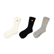 HUMAN MADE 25AW PILE SOCKS Orange Heart Embroidered Stockings