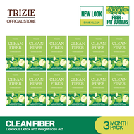 TRIZIE Clean Fiber 3 Month Bundle [Weight Loss & Detox w Oil Palm Fiber, Oat Fiber