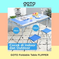 Goto Flipper Table Meja Makan Lipat Set Koper Camping Outdoor Portable