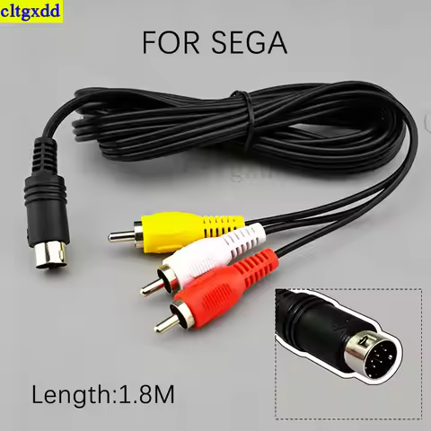 Cltgxdd 1 Piece for SEGA Mega Drive 2 Genesis 2 and Mega Drive 3 Genesis 3 with High-Quality AV Cabl