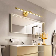 ST-🚢Copper Washstand Mirror Front Lamp Bathroom Mirror Cabinet DedicatedledBathroom Bathroom Cabinet Toilet Washbasin Ma