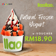 llaollao Frozen Yoghurt Medium Tub + 3 Topping RM18.90 Cash e-Voucher - - 30 Days Validity