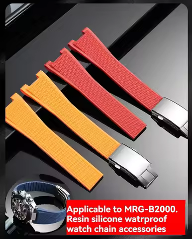FOR Casio 5625 mrg b2000 series resin watch strap with concave special accessory MRG-G2000 waterproo