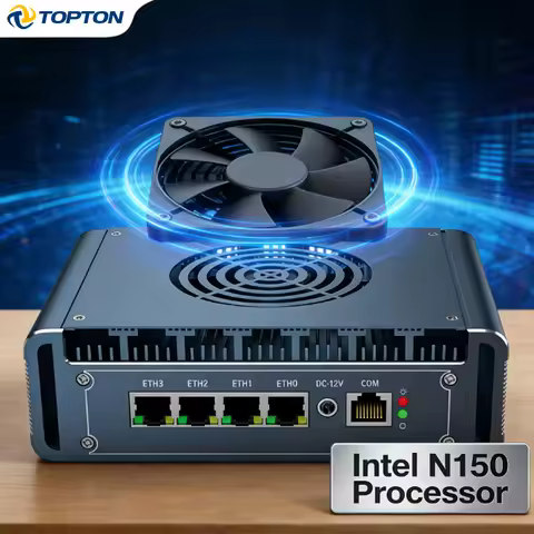 Solid Intel N150 Firewall Router Mini PC Metal with Fan 4x i226 2.5G LAN Celeron J6412 6305 pfSense 