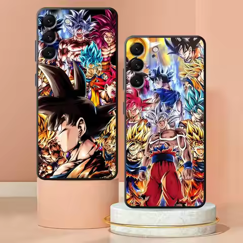 Case for Samsung Galaxy Note 8 S8 9 10 Plus S9 S10 20 Ultra Black Soft Phone Cover D-Dragon Ball Gok