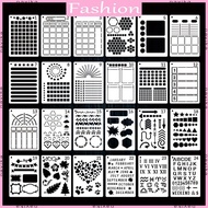 NAV 24Pcs A5 Planner Stencils 5 x 7 Journal Stencils for Journal Notebook Diary
