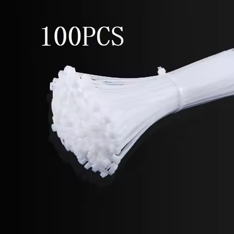 100Pcs 3x80mm 100mm 120mm 150mm 200mm 4x300mm Nylon Plastic Cable Ties Self-Locking Long Wide Extra 