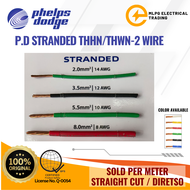 (PER METER) Phelps Dodge PD THHN/THWN-2 (STRANDED WIRE) #14(2.0mm) #12(3.5mm) #10(5.5mm) #8(8.0mm)