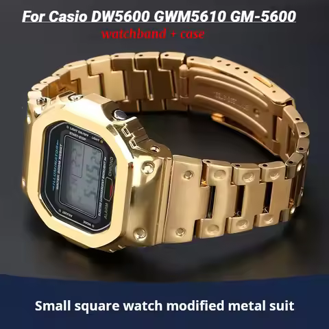 DW5600 GWM5610 G5600E GWB5600 Metal Bezel Stainless Steel Watchband Strap For Casio 5600 5610 Wtach