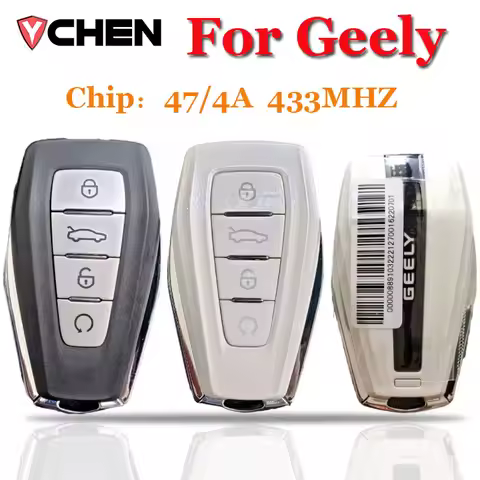 Car Keyless Smart Remote Key Geely Original 433Mhz 4A/47 Chip For Okavango Azkarra Atlas Coolray Mon