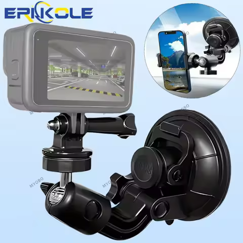 9CM Car Suction Cup Phone Holder, Suction Cup Camera Car Mount for GoPro Hero 13 12 Insta360 DJI Osm