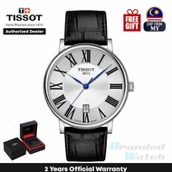 [Official Warranty] Tissot T122.410.16.033.00 Men's Carson Premium Quartz Analog Roman Index Leather Strap Man Dress Watch (watch for men / jam tangan lelaki / tissot watch for men / tissot watch / men watch)