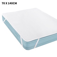 [light]Waterproof Mattress Protector with Elastic Breathable Mattress Cover Pad Baby Bed Fitted Sheet Protection 70 x 140 cm