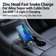 Charging Fast 66W 2A Cable Head Light New Snake Zinc Alloy 5A