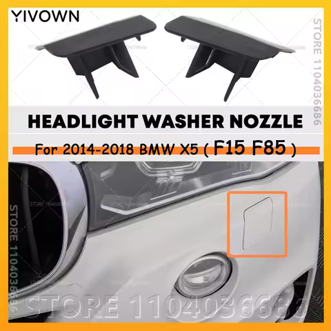 For 2014-2018 BMW X5 (35dx 35i 35ix 40ex 50ix M) (F15 F85) Front Bumper Headlight Washer Nozzle Cove