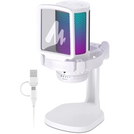 Maono gamerwave dgm20 RGB gaming microphone USB condenser mic noise canceling mic with mic gain, RGB