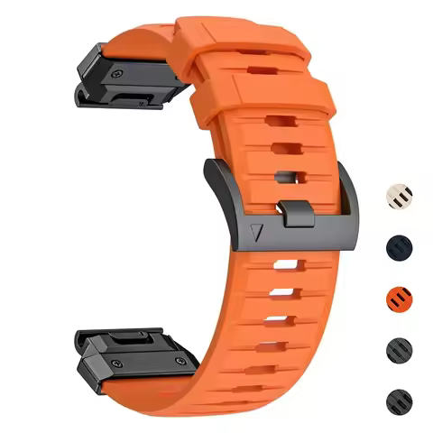QuickFit 22mm 26mm rubber Strap For Garmin Fenix 8 7X 7Pro Epix Pro Gen2 47mm 51mm Garmin Fenix 6 6X