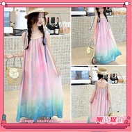 [Girls Gradient Sling Dress] Girls Dress Girls Long Dress Holiday Dress Bohemian Dress Bohemian Dres