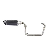 Motorcycle Exhaust Pipe Full System Exhaust for Benelli Tnt135 Motorcycle Exhaust Muffler Front Pipe Tube Tnt125 Tnt135 Motorcycle Exhaust for Tnt125 (Color : F)