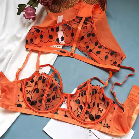 Y2k Women'S Lingerie Set Lace Underwire Bra And Panty Underwear Sets женское белье горячее Sous Vete