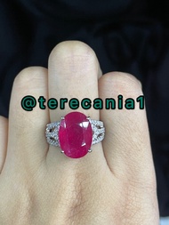 Cincin berlian eropa with batu ruby Emas : 60% Berat total : 7.37gram