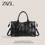 luxury bag bags ZAZL bag women's 2025 new rivet motorcycle bag ABG hot girl bag high-class sense lar