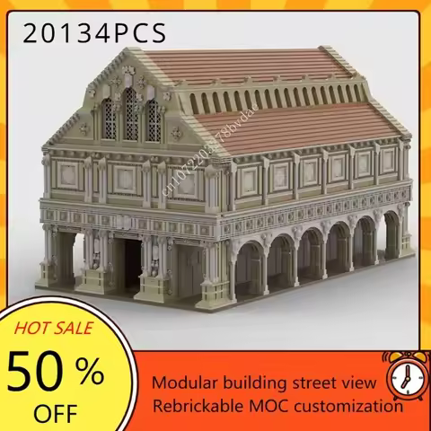 20134PCS Customized MOC Ancient Roman Basilica Education Architecture Puzzle Technology DIY Puzzle A