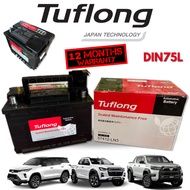 【SABAH】Hitachi Tuflong DIN75 DIN75L Car Bateri Kereta Made in Thailand Toyota Hilux Rogue Revo Rocco