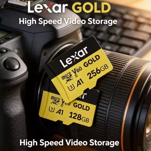 V60 U3 A1 C10 Lexar GOLD Micro SD Card 128GB 256GB UHS-II 280MBps Read 180MBps Write TF Card Action 
