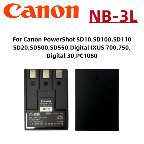 Original NB-3L Battery 790mAh for Canon PowerShot SD10,SD100,SD110,SD20,SD500,SD550,Digital IXUS 700