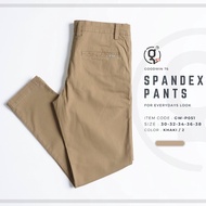 GOODWIN - P051 SPANDEX PANTS กางเกงขายาว ผู้ชาย ผ้ายืด สีพื้น Slim fit