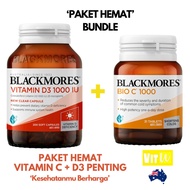 SAVING PACKAGE - Blackmores Vitamin D3 1000IU 200 caps + Blackmores Bio C 1000mg 31 tablets | BM Vit