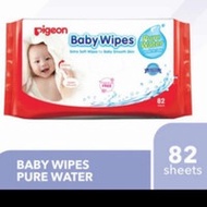 PIGEON BABY WIPES PURE WATER - WET TISSUES 82 SHEETS