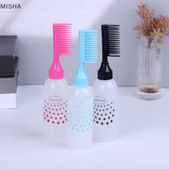 Misa 150ml Multicolor Plastic Hair Dye Refillable Bottle Applicator Comb Dispensing Salon Hair Color