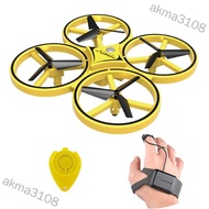 akma3108 ZF04 RC Drone Mini Infrared Induction Hand Control Drone Altitude Hold 2 Controllers Quadco