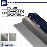 152CM FANCHI ID-8422 Y scotlet Sticker silver pearlsPLATINUM PET shiftORANGE 152CM per meter