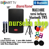 Speaker Portable karaoke baretone MAX10HE 10 inch TWS bluetoot