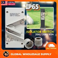 20A / 32A / 63A 3Phase Isolator Switch IP65 Industrial Switch 240V Suiz Kalis Air On Off Switch Wate