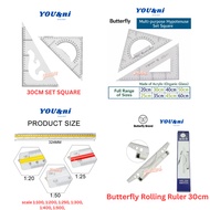 Faster Set Square 30cm 45 Degree & 60 Degree,Compasas,Set Square,Drawing Board,T -Square