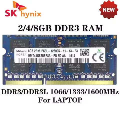 Fast Shipping SK Hynix 4GB/8GB DDR3/DDR3L Notebook Memory RAM SODIMM 1066/1333/1600MHz 204Pin 1.35V/