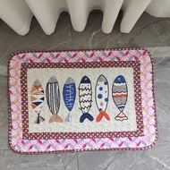 Cotton doormat, quilt style kitchen rug