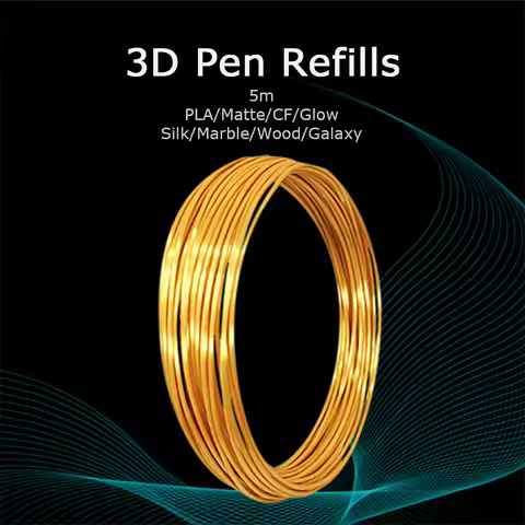 3D Pen Filament 5M Pla Plastic 1.75Mm Silk Dual Matte Carbon Fiber Marble Wood Glitter White Black R